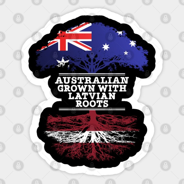 Australian Grown With Latvian Roots - Gift for Latvian With Roots From Latvia Sticker by Country Flags